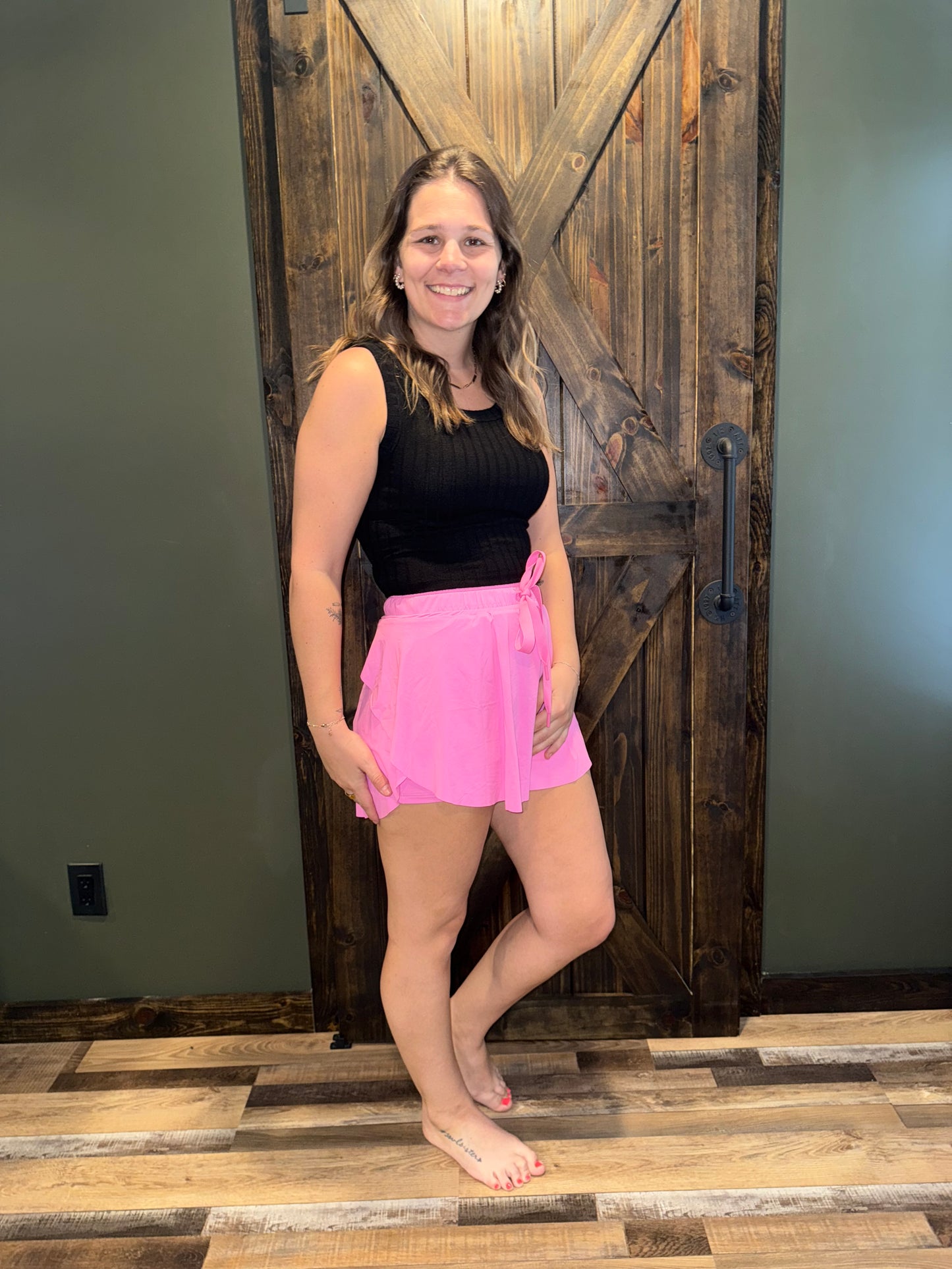 HighWaist Lined Skort