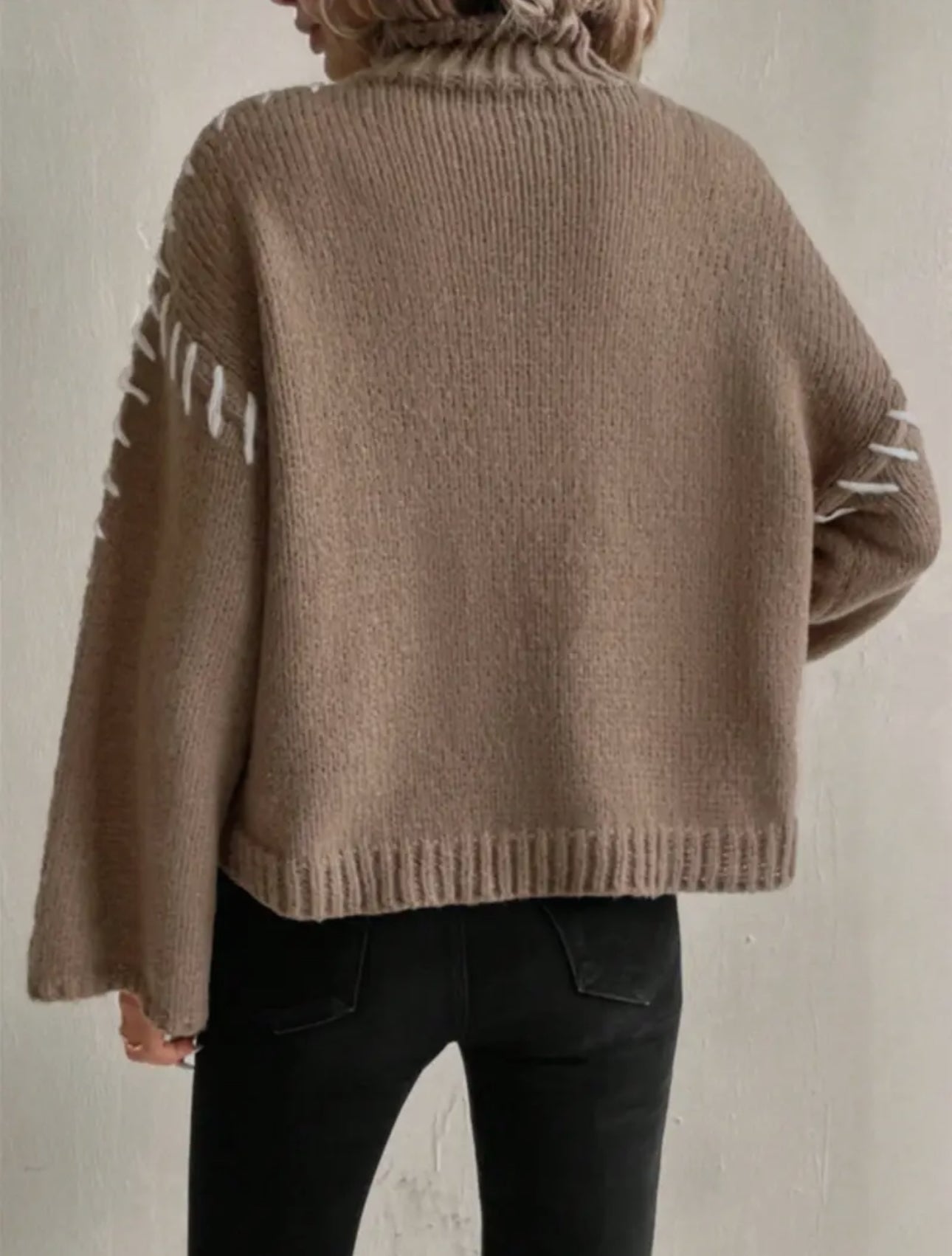 Comfy High Neck Knit Sweater