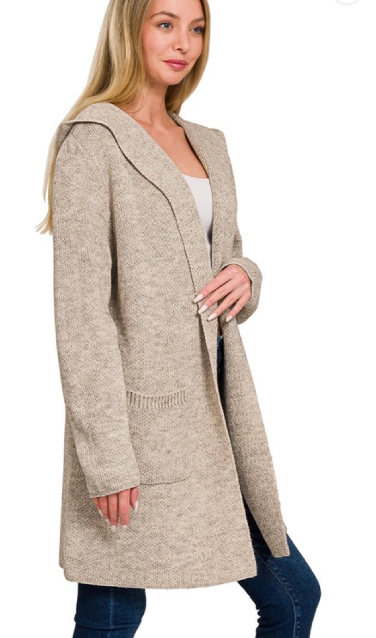 Hooded Sweater Cardigan