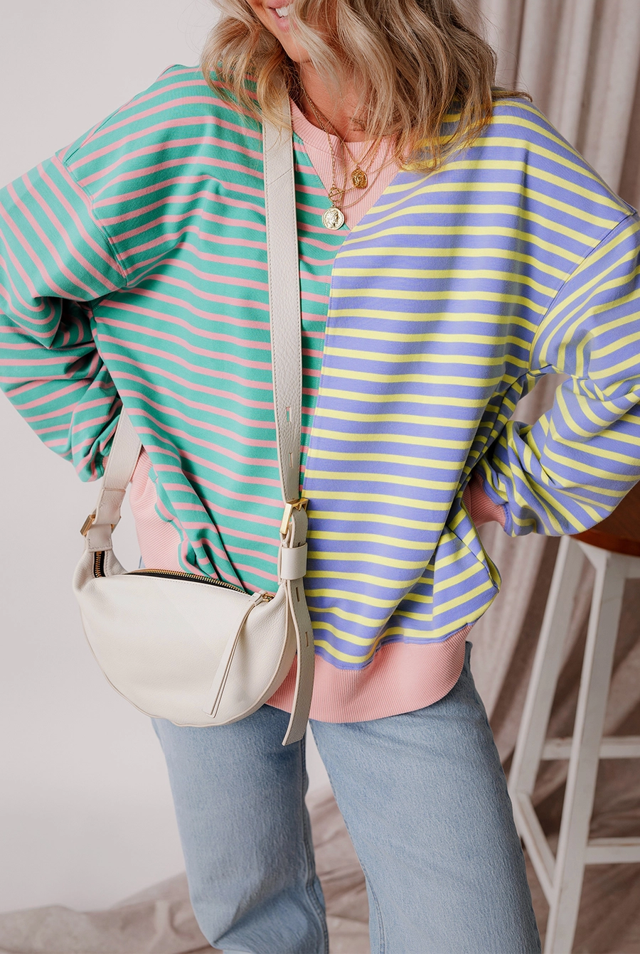 Chaise Colorblock Oversized Pullover