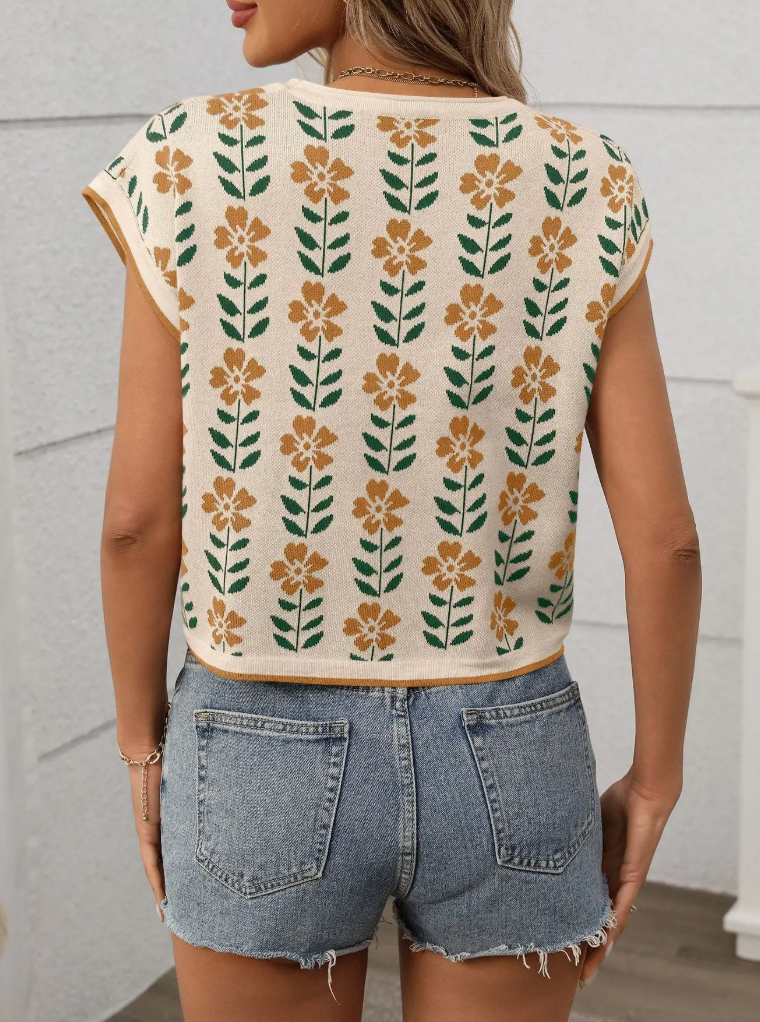 PREORDER Retro Floral Pullover