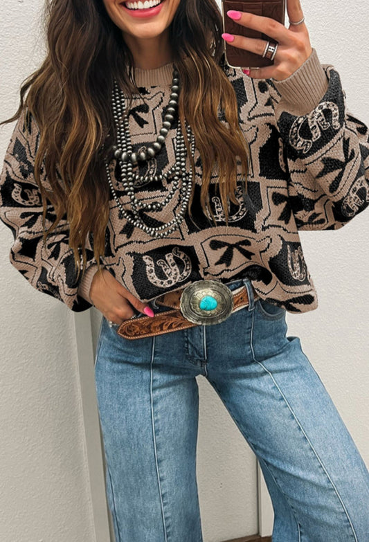 Western Bow Sweater