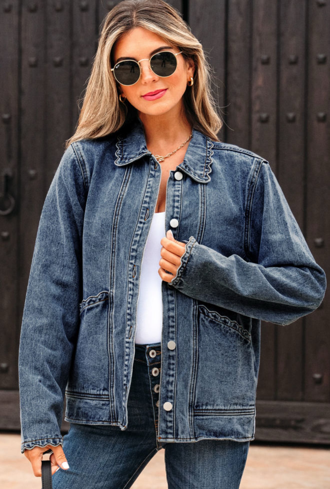 Blue Jeans Scalloped Jacket