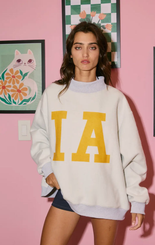 Iowa Reversible Mockneck Sweatshirt