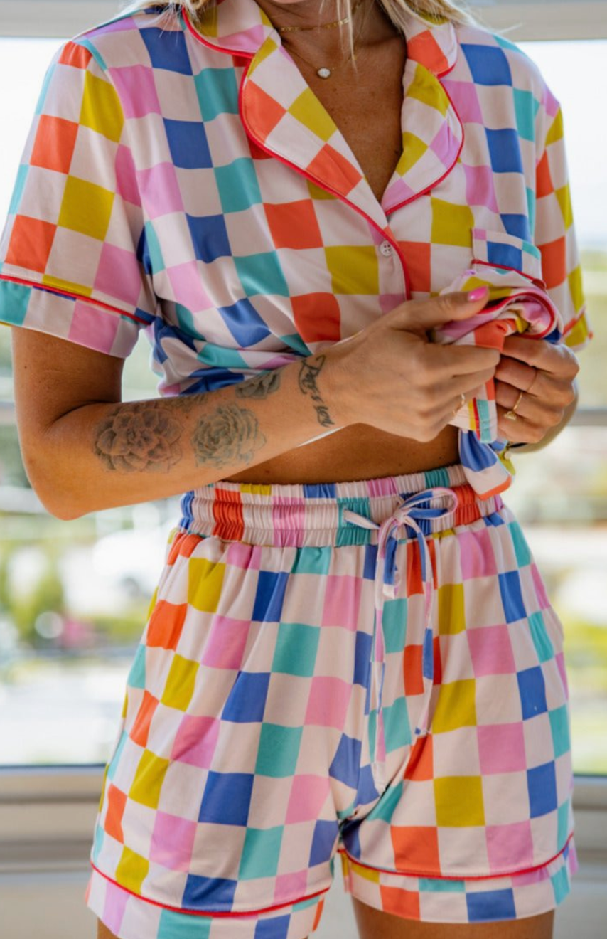 Multicolored Checker Pajamas
